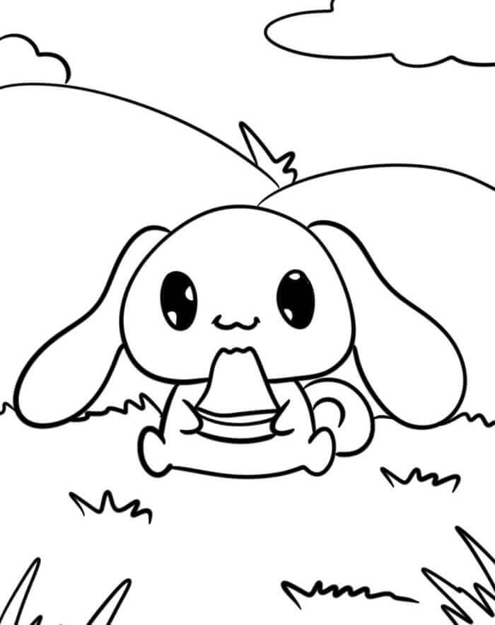 Havalı Cinnamoroll Boyama Sayfası
