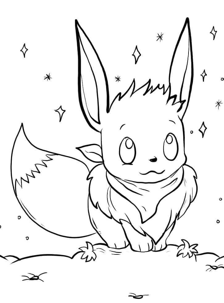 Hoş Eevee Boyama Sayfası