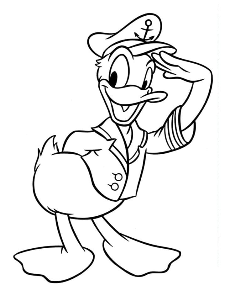 Kaptan Donald Duck Boyama Sayfası