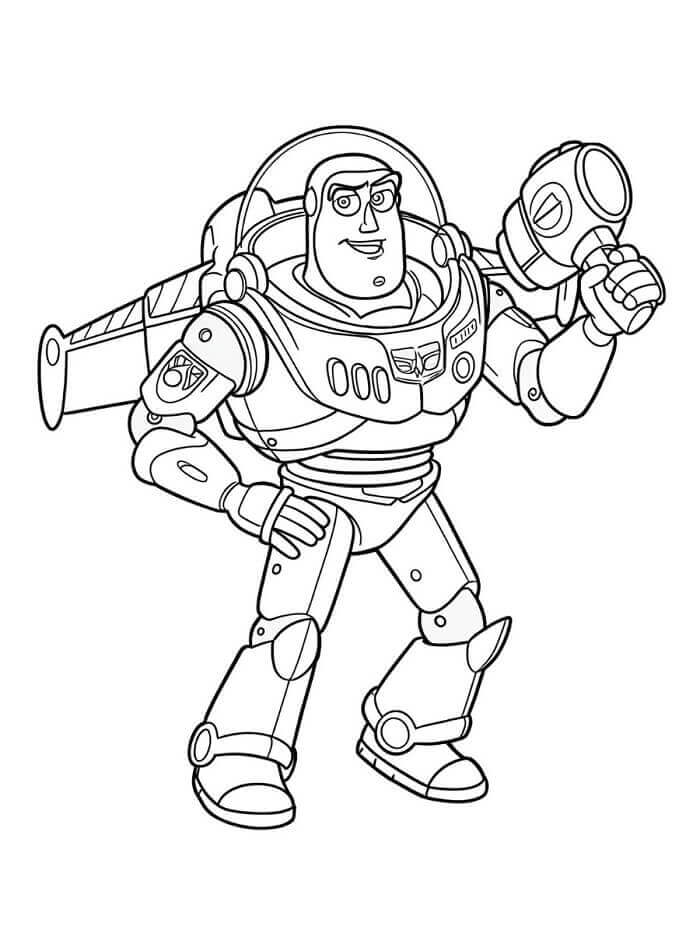 Kolay Buzz Lightyear Boyama Sayfası