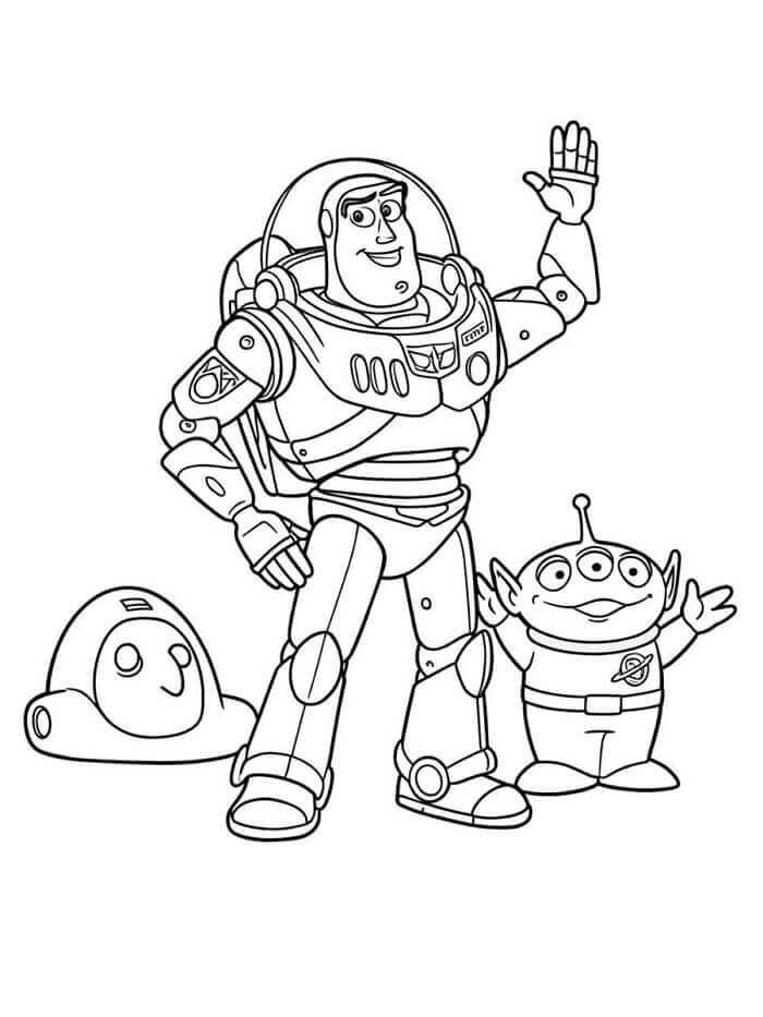 Komik Buzz Lightyear Boyama Sayfası