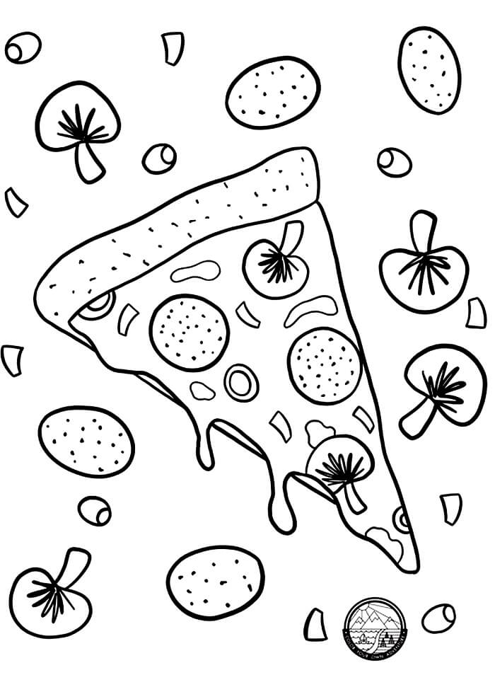 Lezzetli Pizza Boyama Sayfası