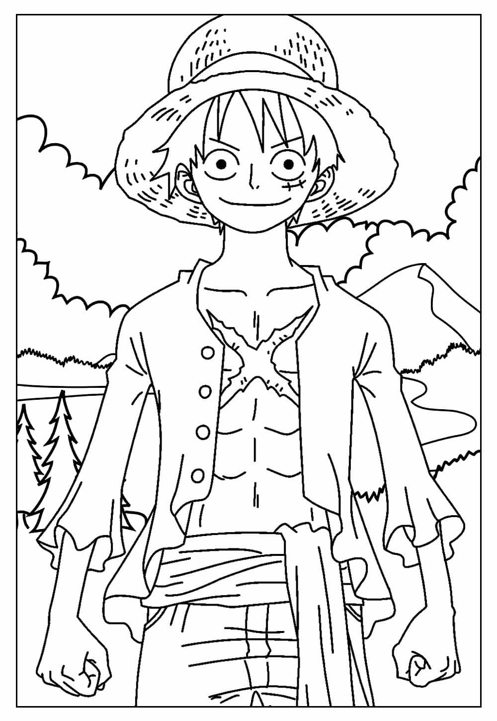 Luffy (14) Boyama Sayfası
