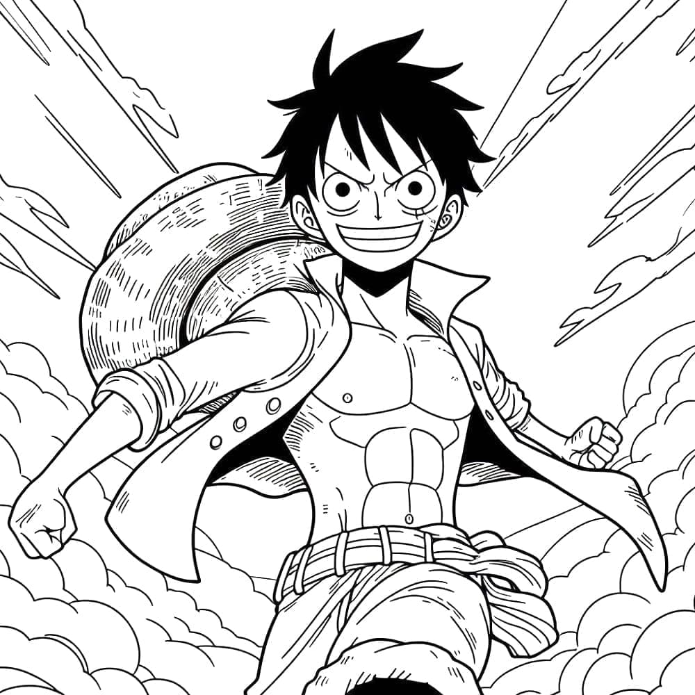 Luffy Anime Boyama Sayfası