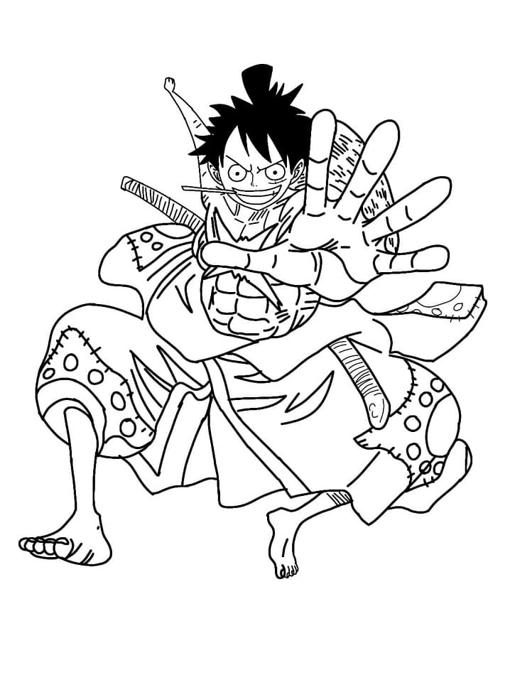 Luffy Ücretsiz Resmi Boyama Sayfası