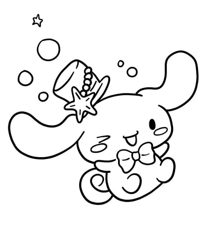 Mutlu Cinnamoroll Boyama Sayfası