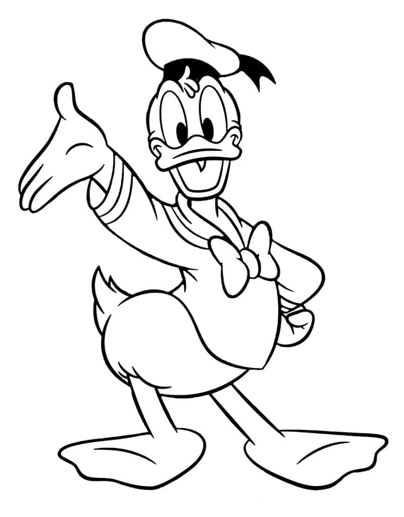 Mutlu Donald Duck Boyama Sayfası