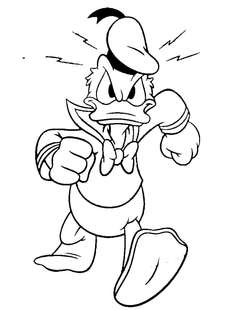 Öfkeli Donald Duck Boyama Sayfası