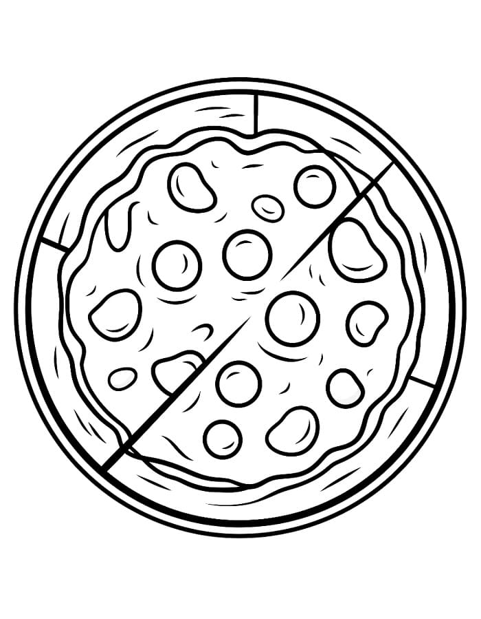 Pizza (2) Boyama Sayfası
