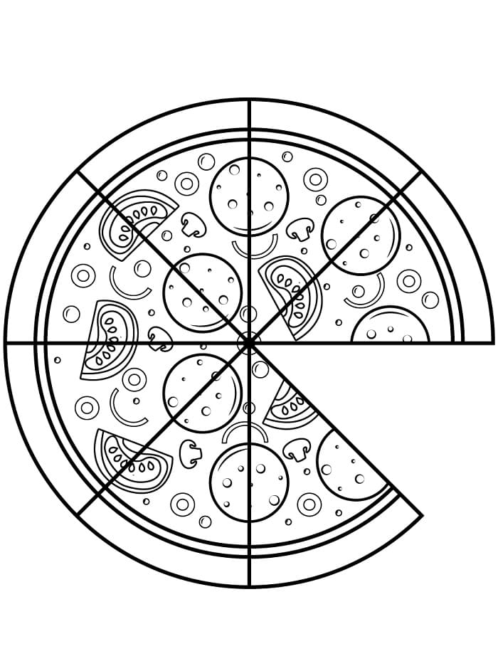 Pizza (3) Boyama Sayfası