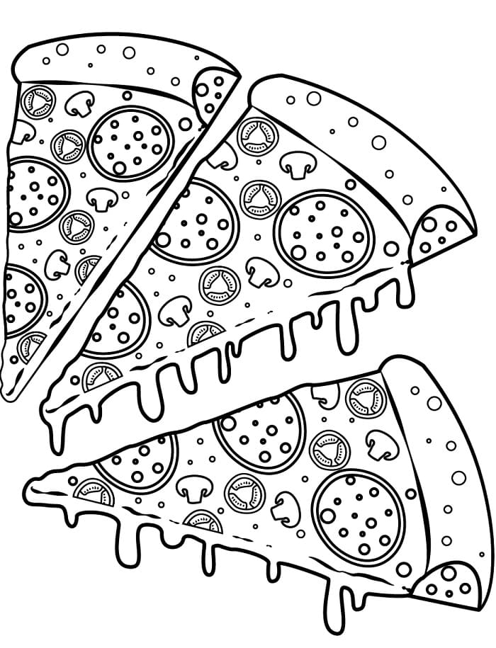Pizza (5) Boyama Sayfası
