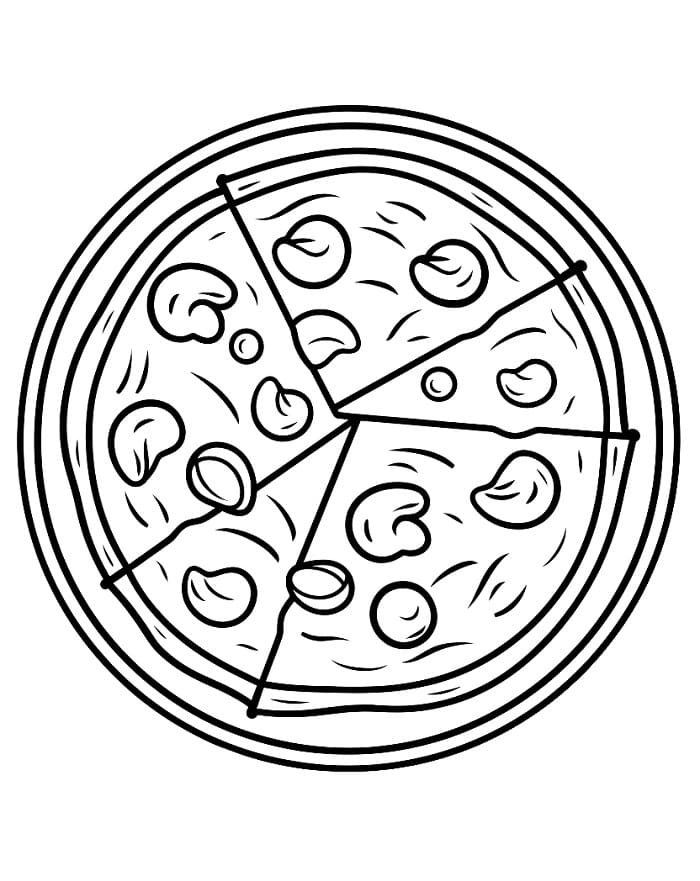 Pizza (7) Boyama Sayfası