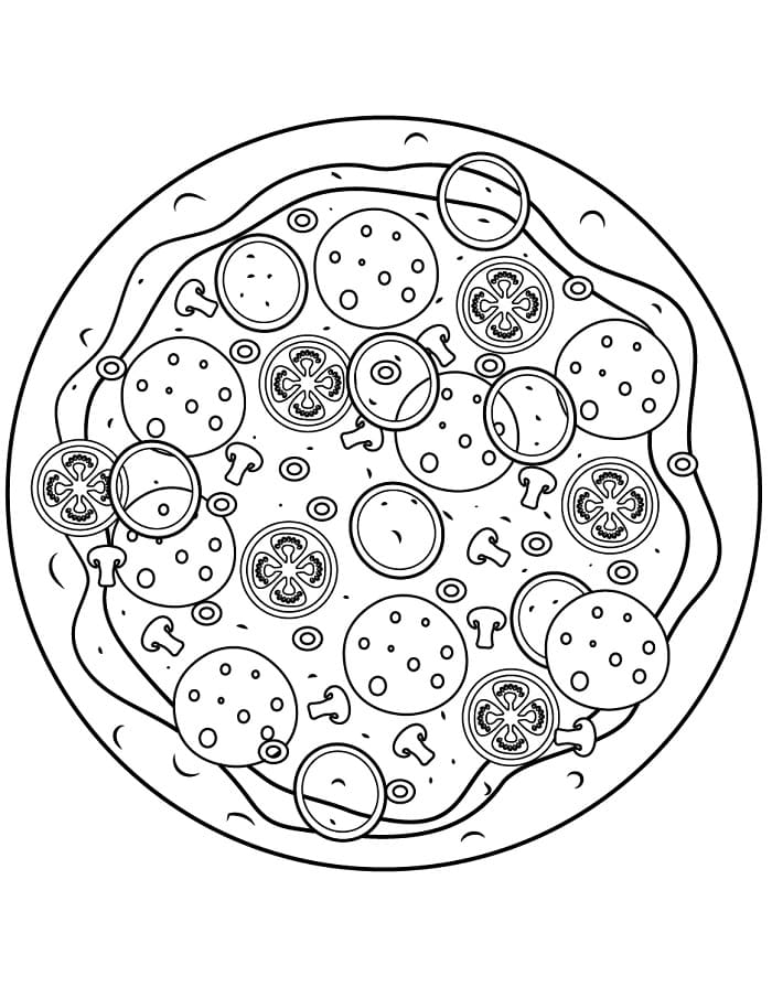 Pizza (8) Boyama Sayfası