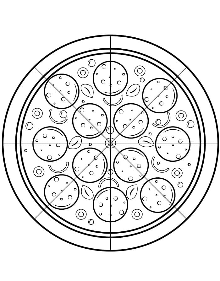 Pizza (9) Boyama Sayfası