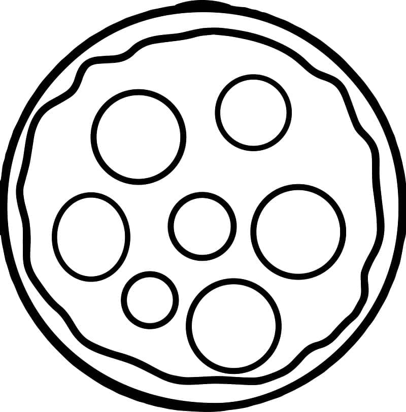 Pizza Ücretsiz Resmi Boyama Sayfası