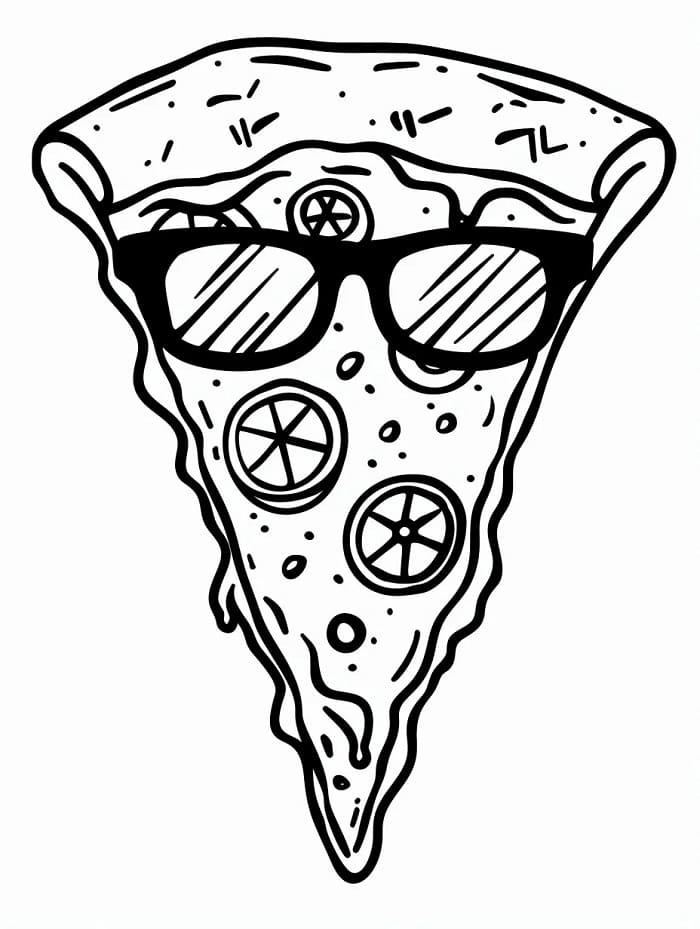 Pizza Yazdırılabilir Boyama Sayfası