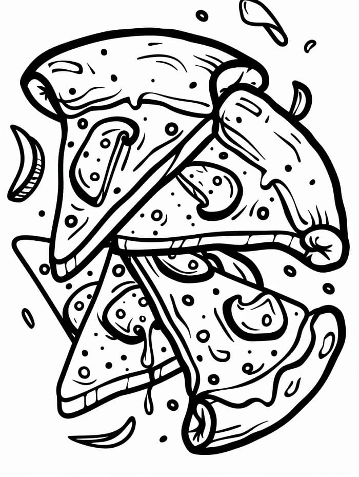 Pizza Yazdırma Boyama Sayfası
