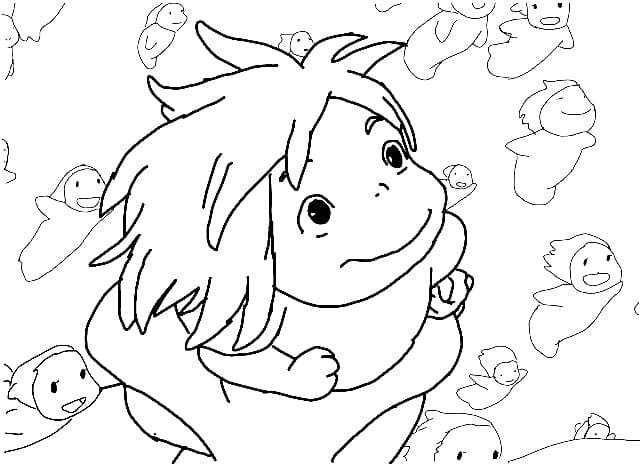 Ponyo (11) Boyama Sayfası