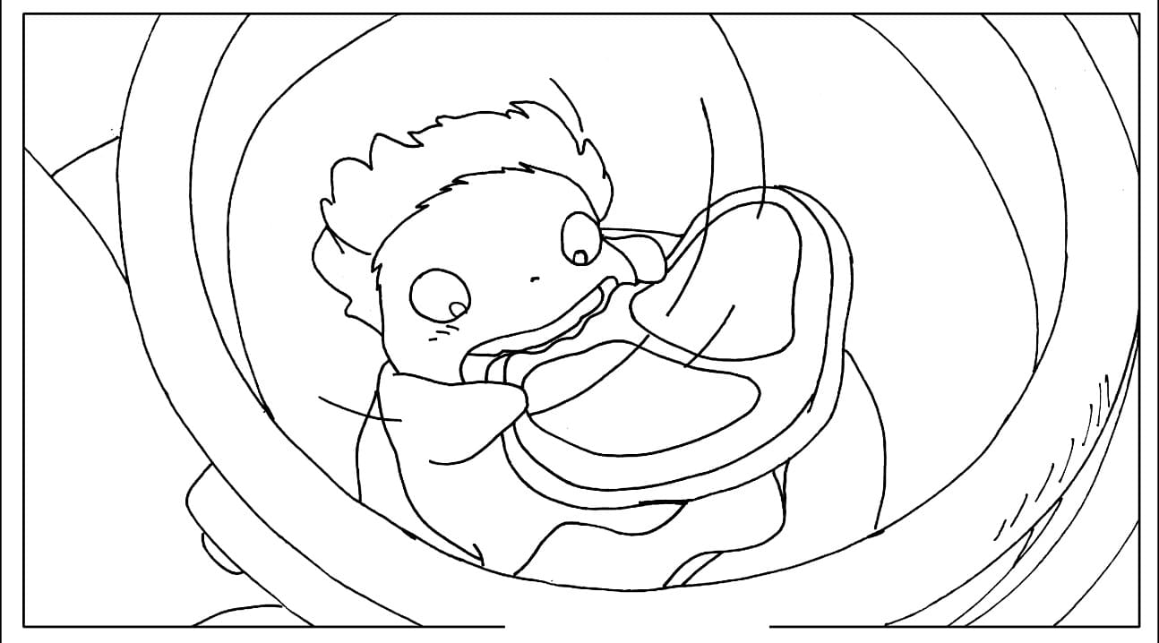 Ponyo (13) Boyama Sayfası