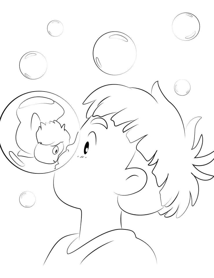 Ponyo (16) Boyama Sayfası