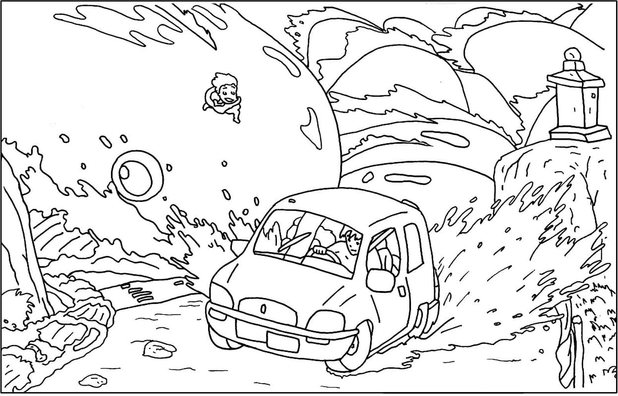 Ponyo (3) Boyama Sayfası