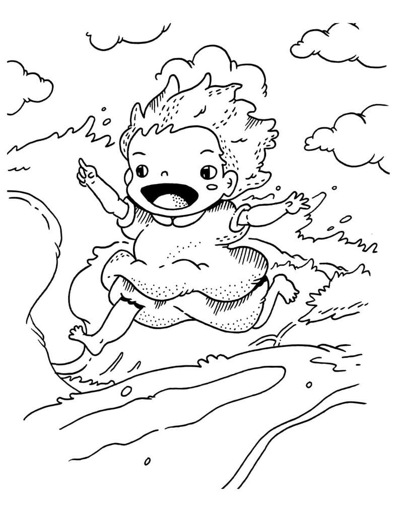 Ponyo (7) Boyama Sayfası