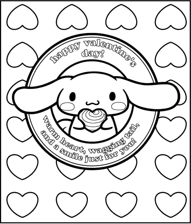 Sanrio Karakteri Cinnamoroll Boyama Sayfası