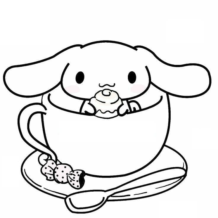 Sevimli Cinnamoroll Sanrio Boyama Sayfası