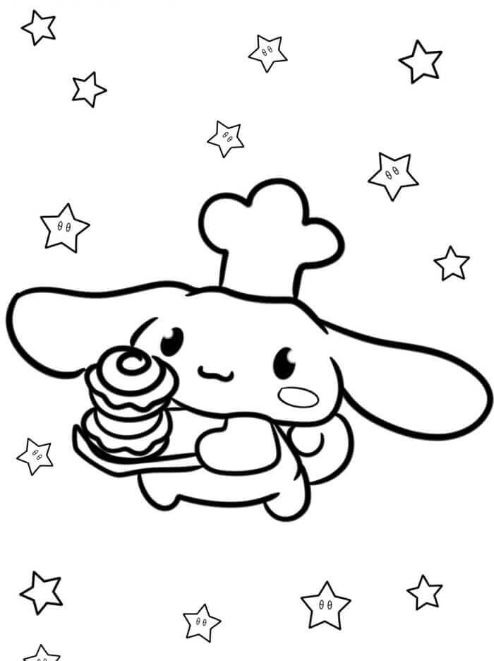 Sevimli Cinnamoroll Boyama Sayfası