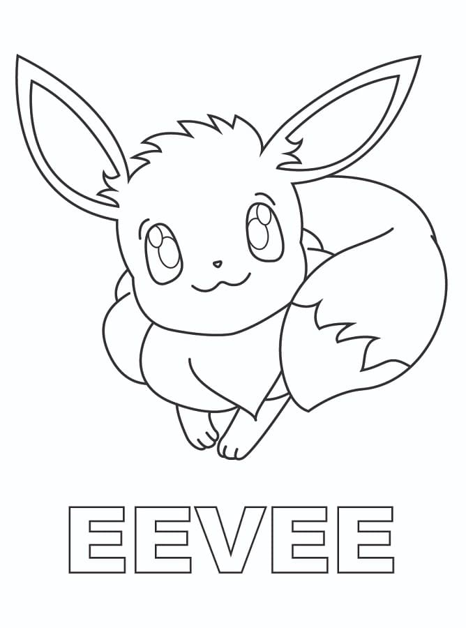 Sevimli Eevee Boyama Sayfası