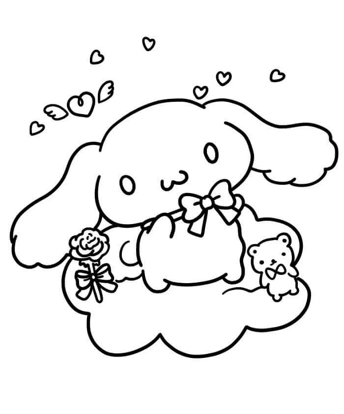 Şık Cinnamoroll Boyama Sayfası
