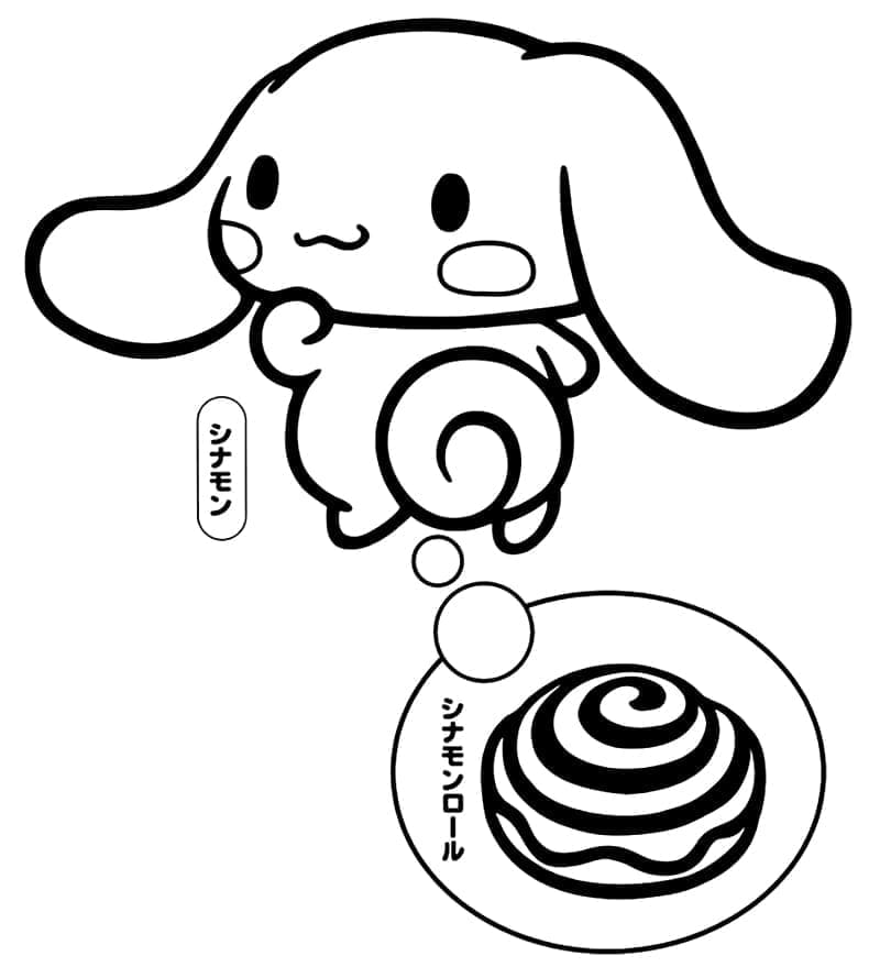 Şirin Cinnamoroll Sanrio Boyama Sayfası