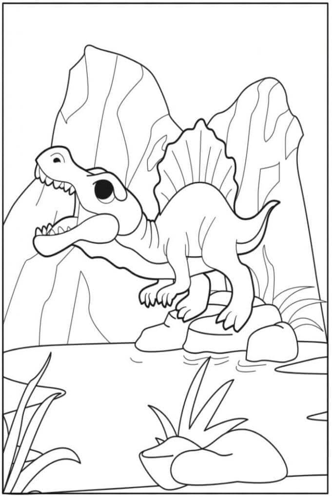 Spinosaurus Görseli Boyama Sayfası