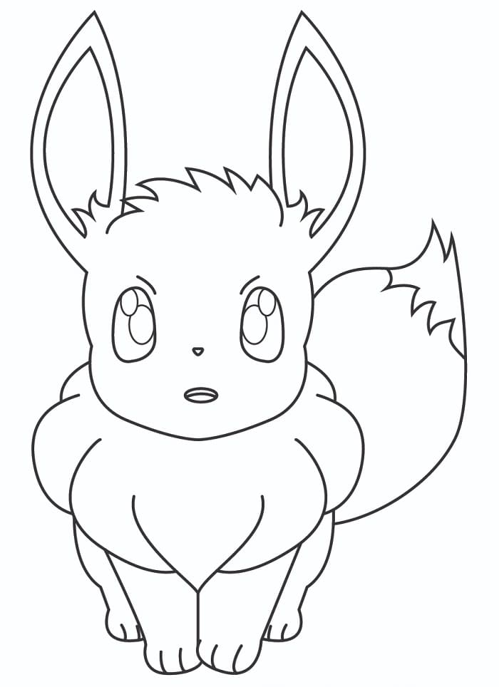 Tatlı Eevee Boyama Sayfası