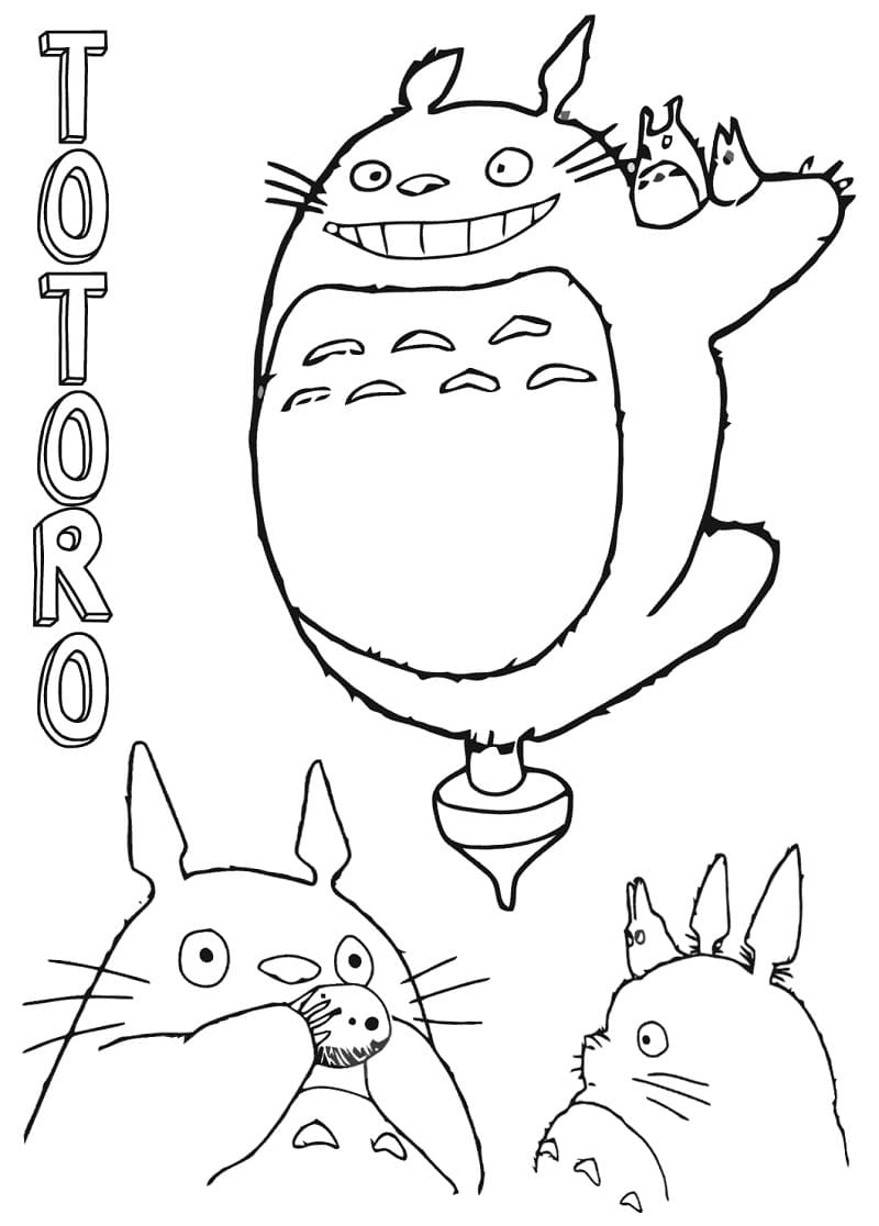 Tatlı Totoro Boyama Sayfası