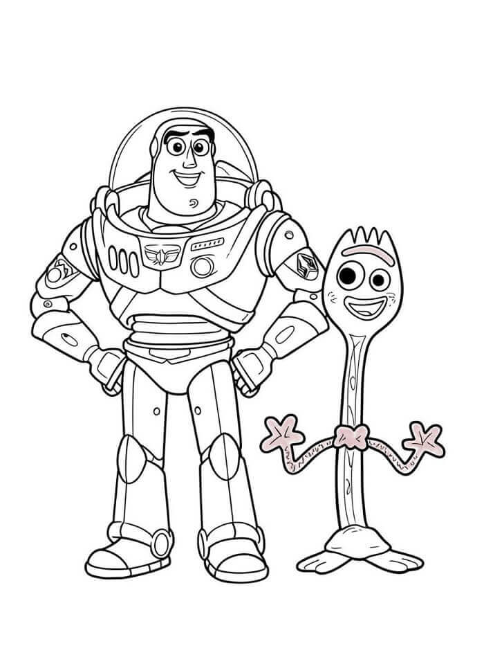 Temel Buzz Lightyear Boyama Sayfası