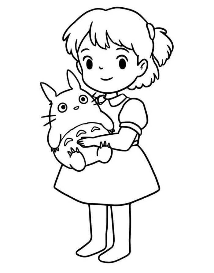 Totoro Görseli Boyama Sayfası