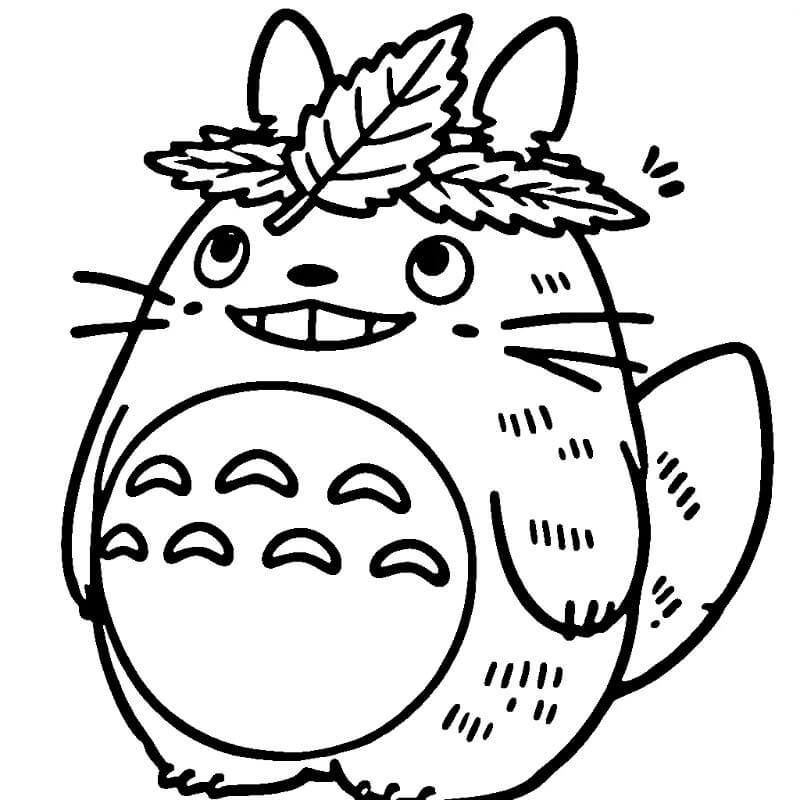 Totoro Ücretsiz Resmi Boyama Sayfası