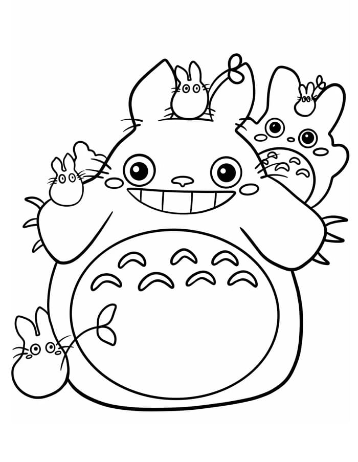 Totoro Yazdırılabilir Ücretsiz Boyama Sayfası