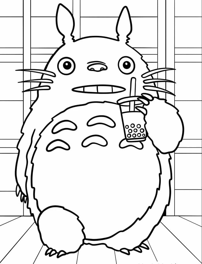 Totoro Yazdırma Boyama Sayfası