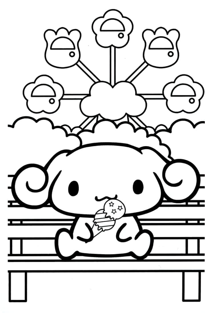 Ücretsiz Cinnamoroll Boyama Sayfası