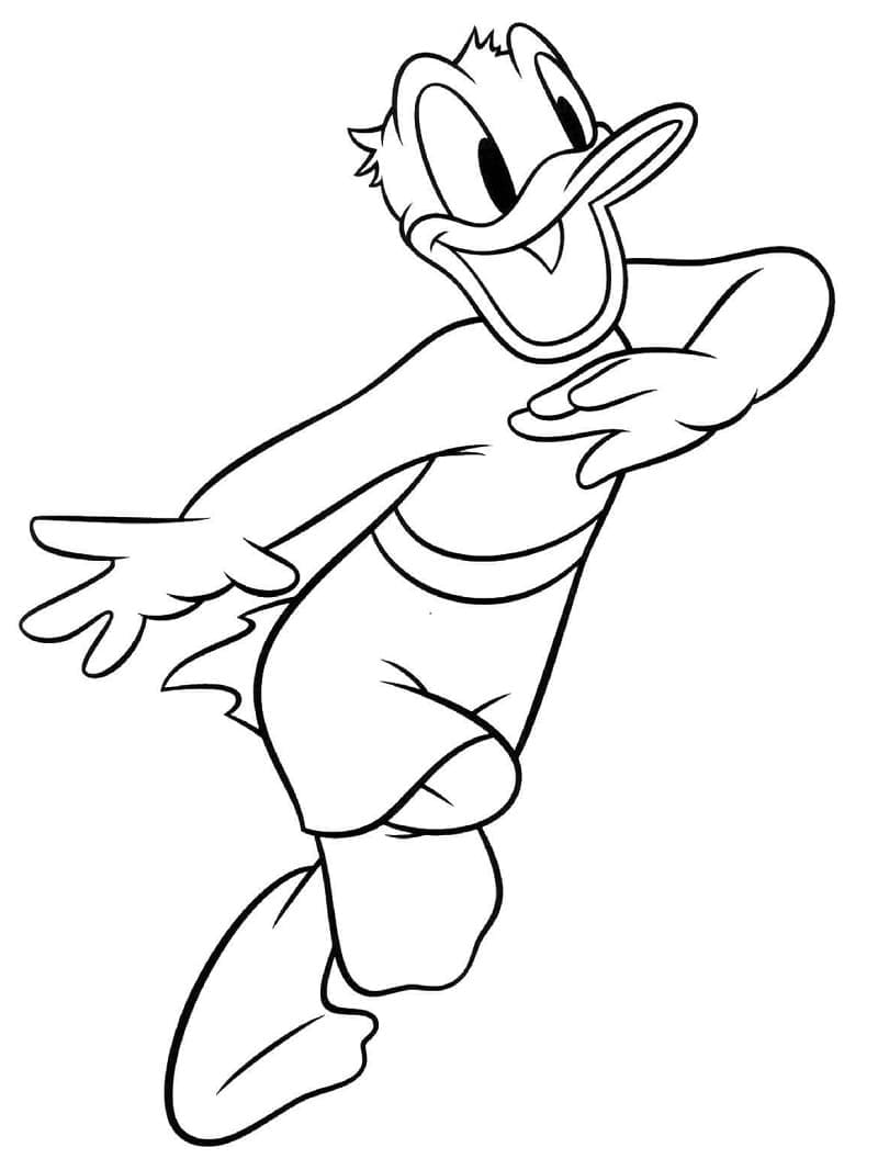 Ücretsiz Donald Duck Boyama Sayfası