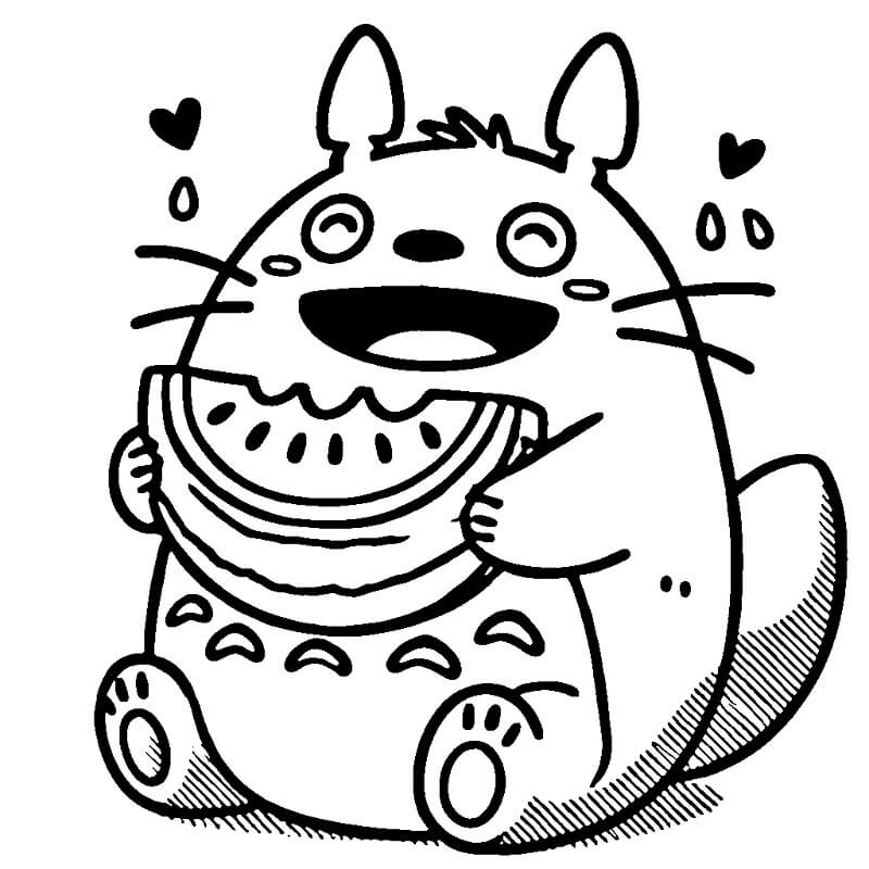 Ücretsiz Totoro Görseli Boyama Sayfası