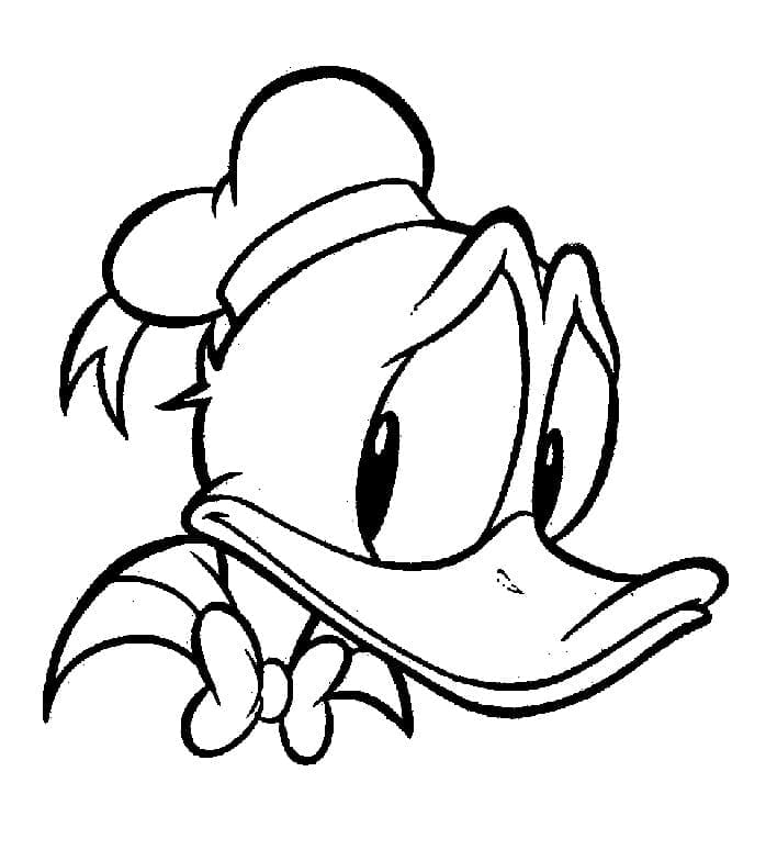 Üzgün Donald Duck Boyama Sayfası