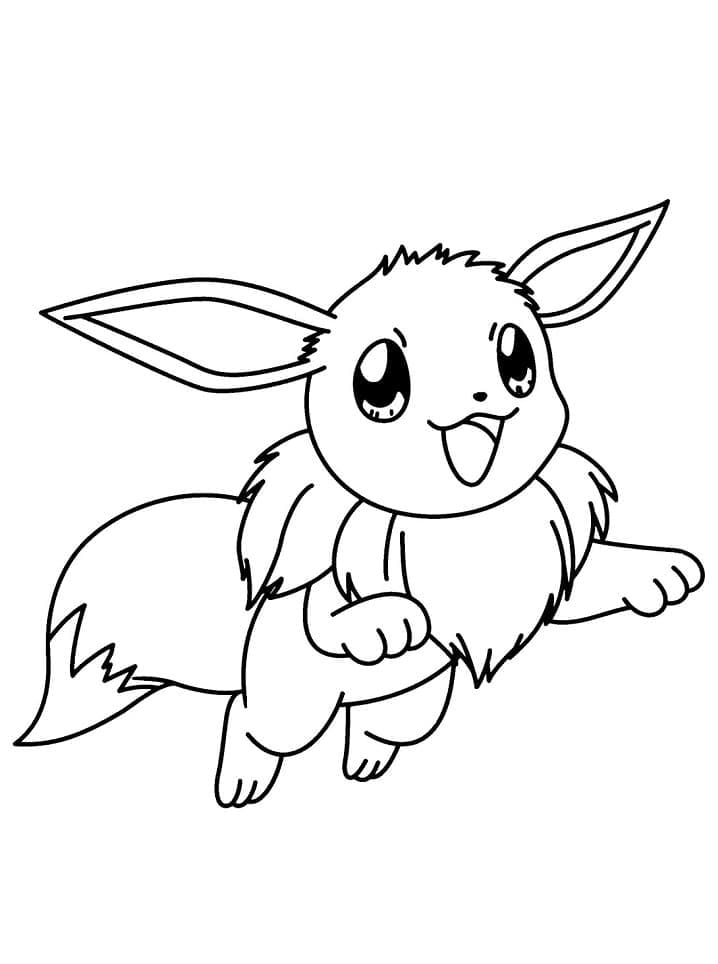 Yazdırılabilir Bedava Eevee Boyama Sayfası
