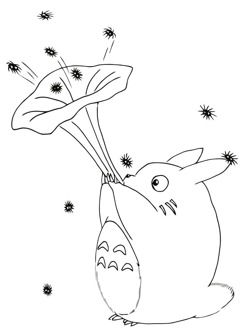 Yazdırılabilir Bedava Totoro Boyama Sayfası