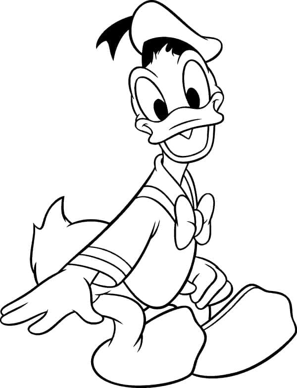 Yazdırılabilir Donald Duck Boyama Sayfası