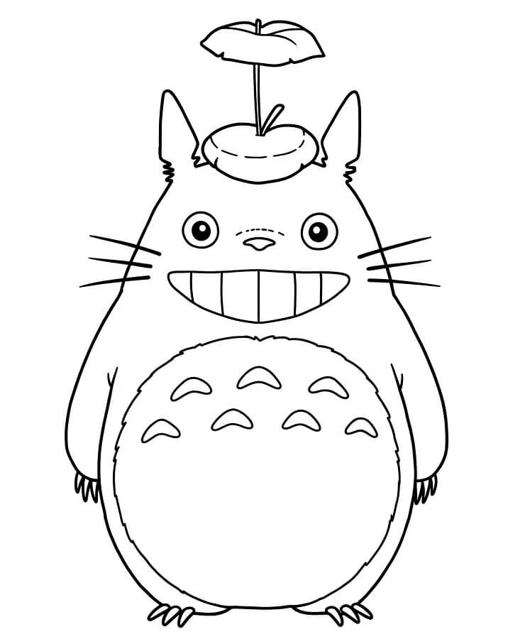 Yazdırılabilir Totoro Görseli Boyama Sayfası