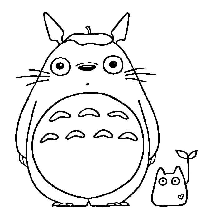 Yazdırılabilir Totoro Resmi Boyama Sayfası