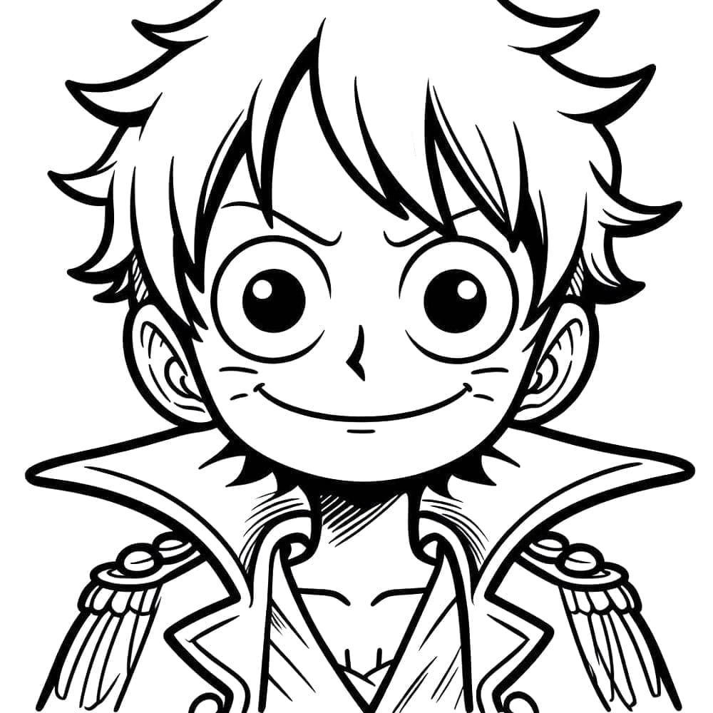 Yazdırılabilir Ücretsiz Luffy Boyama Sayfası